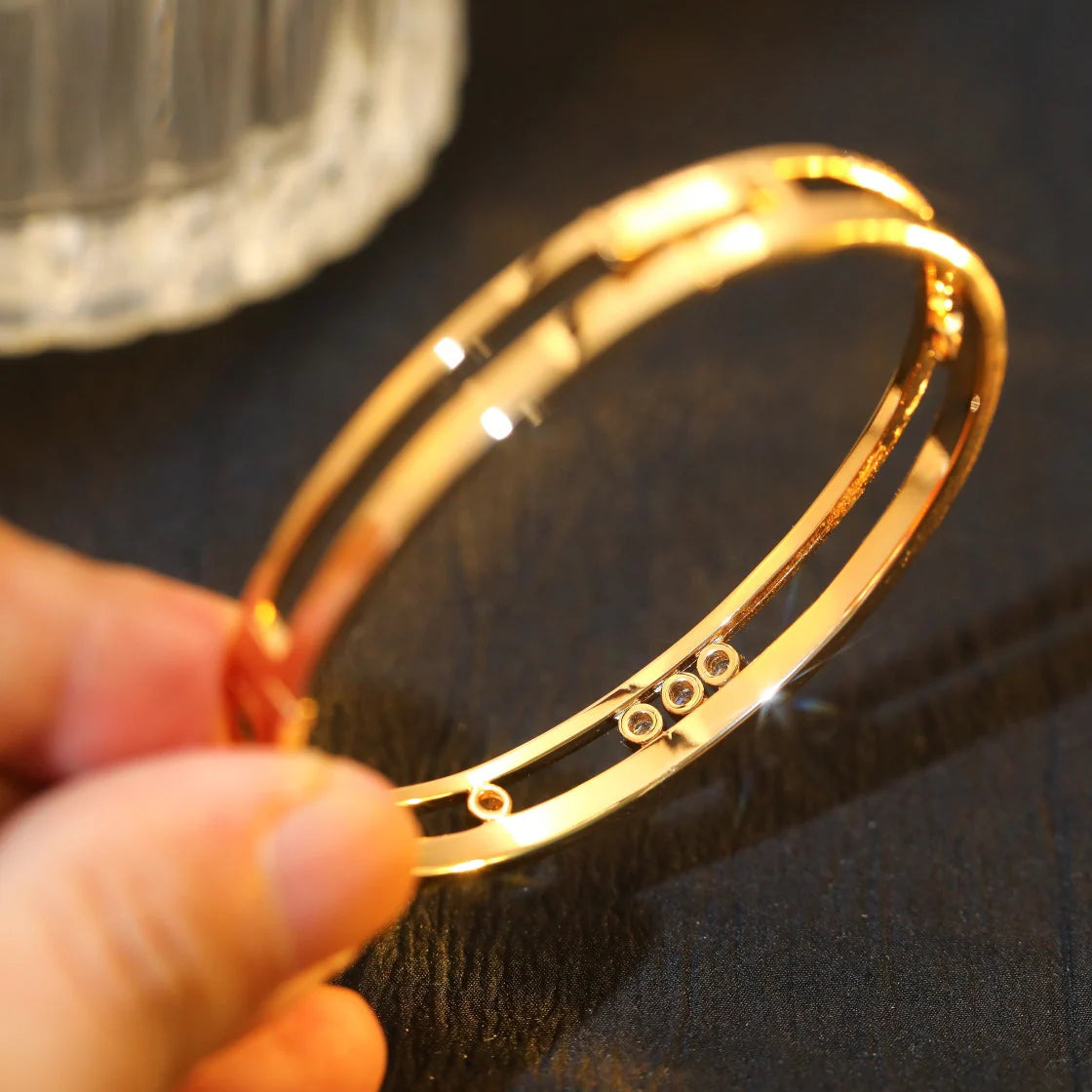 [Regal Jewels]Move Romane Diamond Bangle Bracelet
