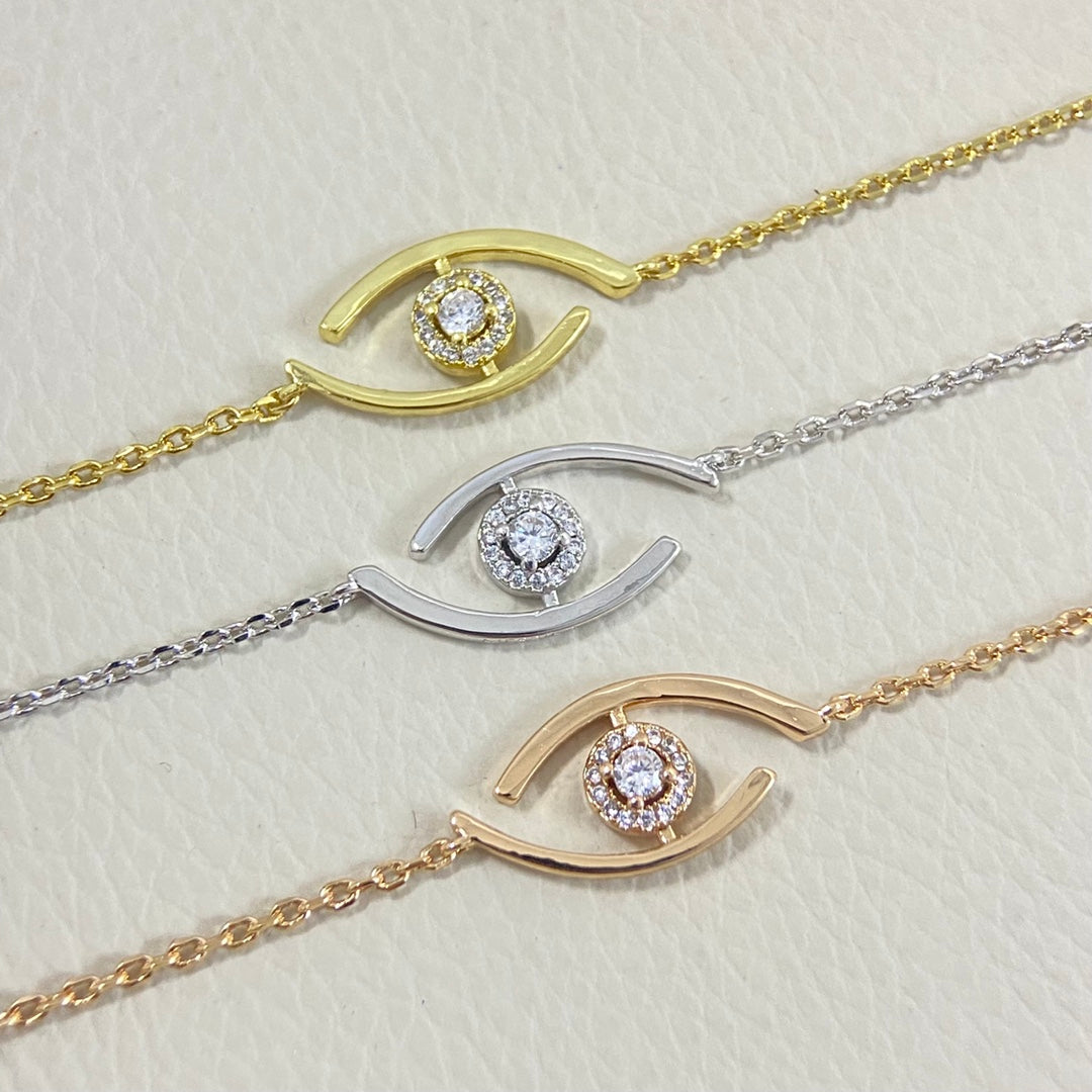 [Regal Jewels]Lucky Eye Pave-Set Diamond Bracelet