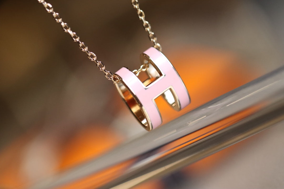 [Regal Jewels]POP H PEDANT PINK GOLD