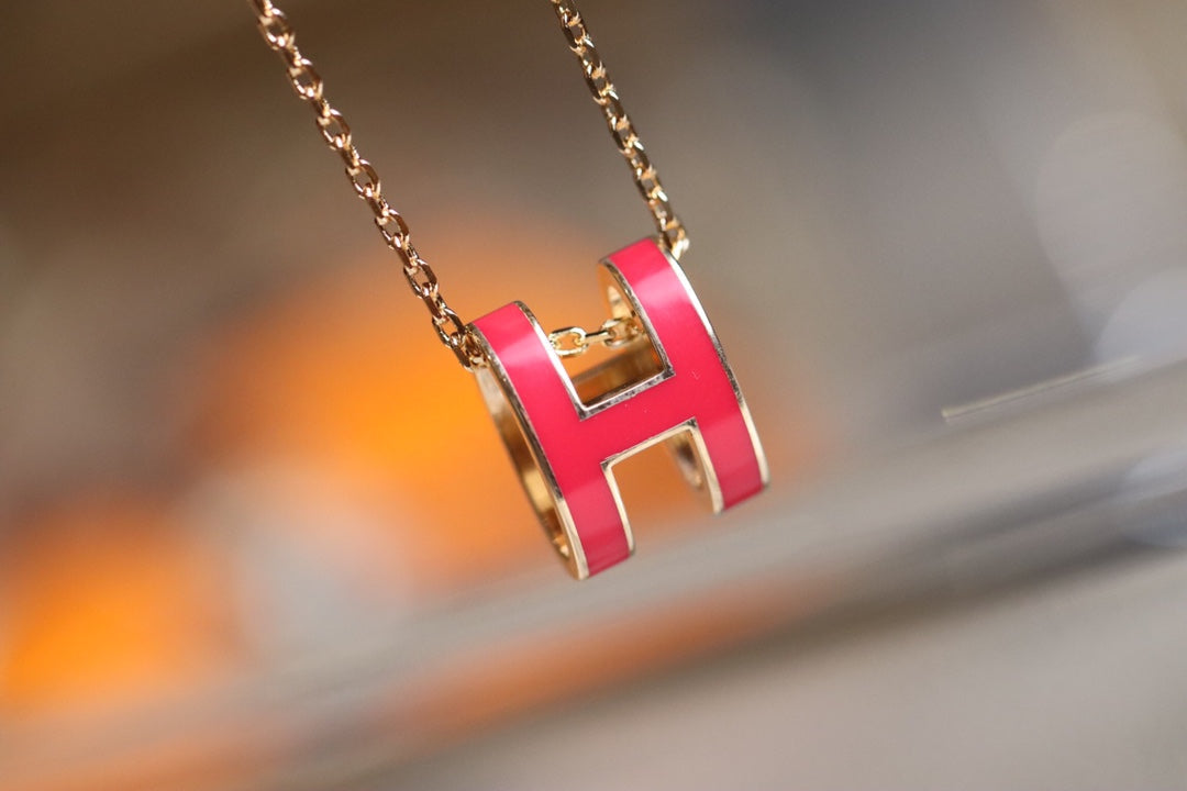 [Regal Jewels]POP H PEDANT PINK GOLD
