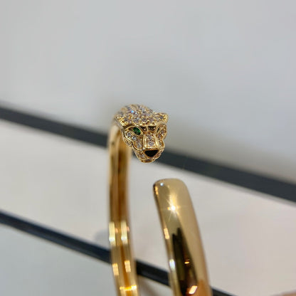 [Regal Jewels]PANTHERE GOLD DIAMOND OPEN BRACELET