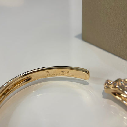 [Regal Jewels]PANTHERE GOLD DIAMOND OPEN BRACELET