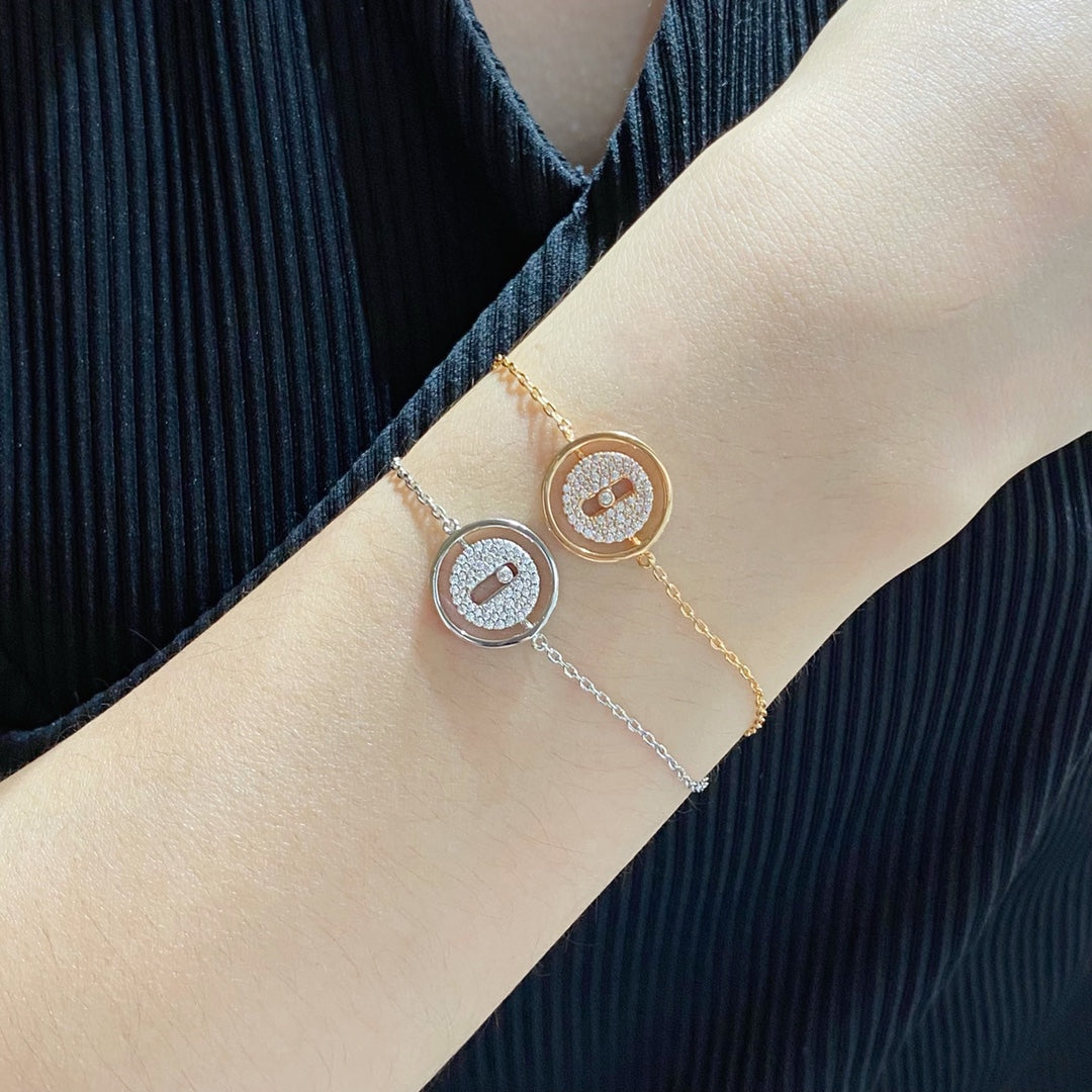 [Regal Jewels]LUCKY MOVE DIAMOND PAVED BRACELET