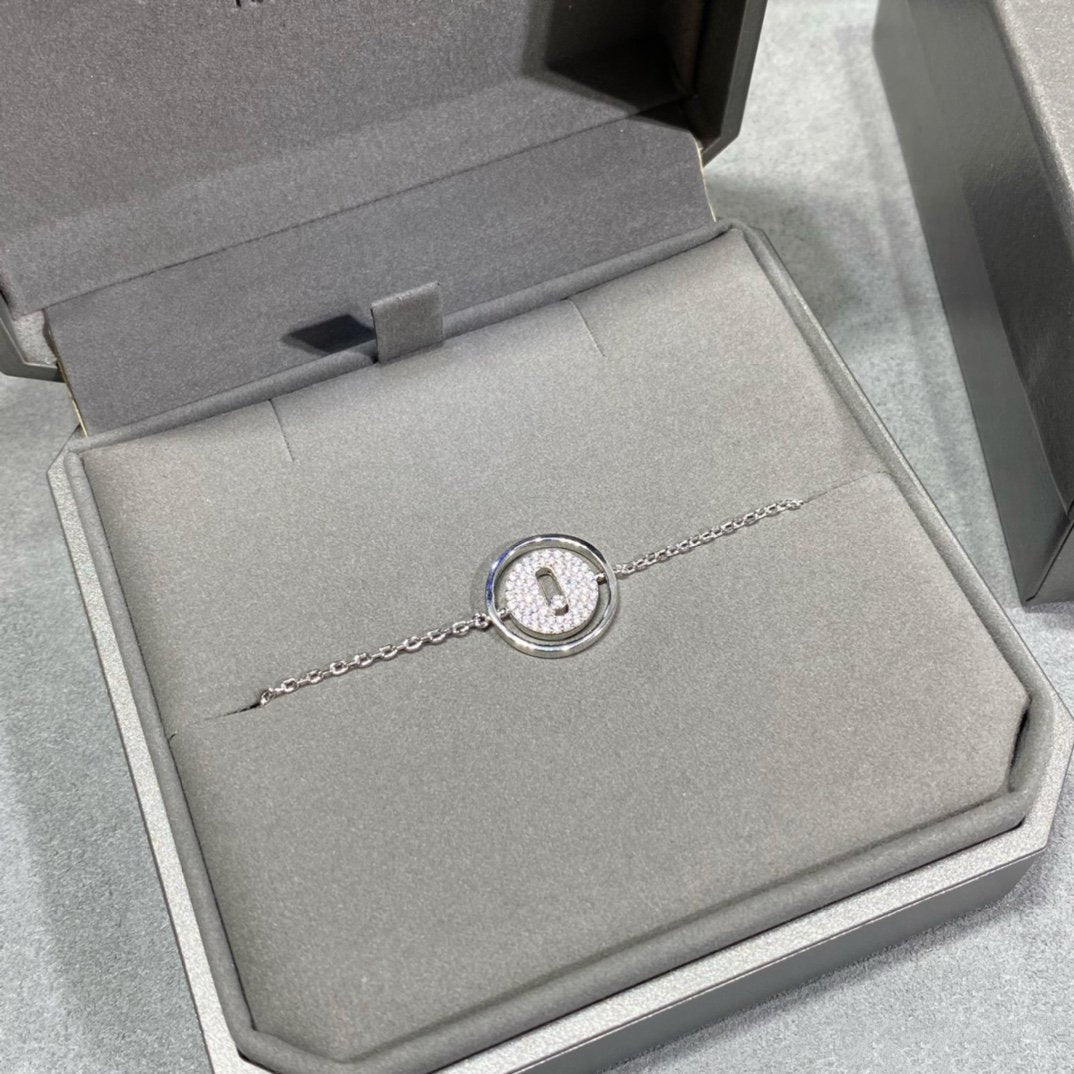 [Regal Jewels]LUCKY MOVE DIAMOND PAVED BRACELET
