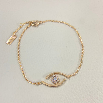 [Regal Jewels]Lucky Eye Pave-Set Diamond Bracelet