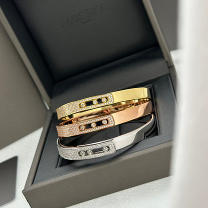 [Regal Jewels]Move Noa Rose Gold Pavé Diamond Bangle Bracelet