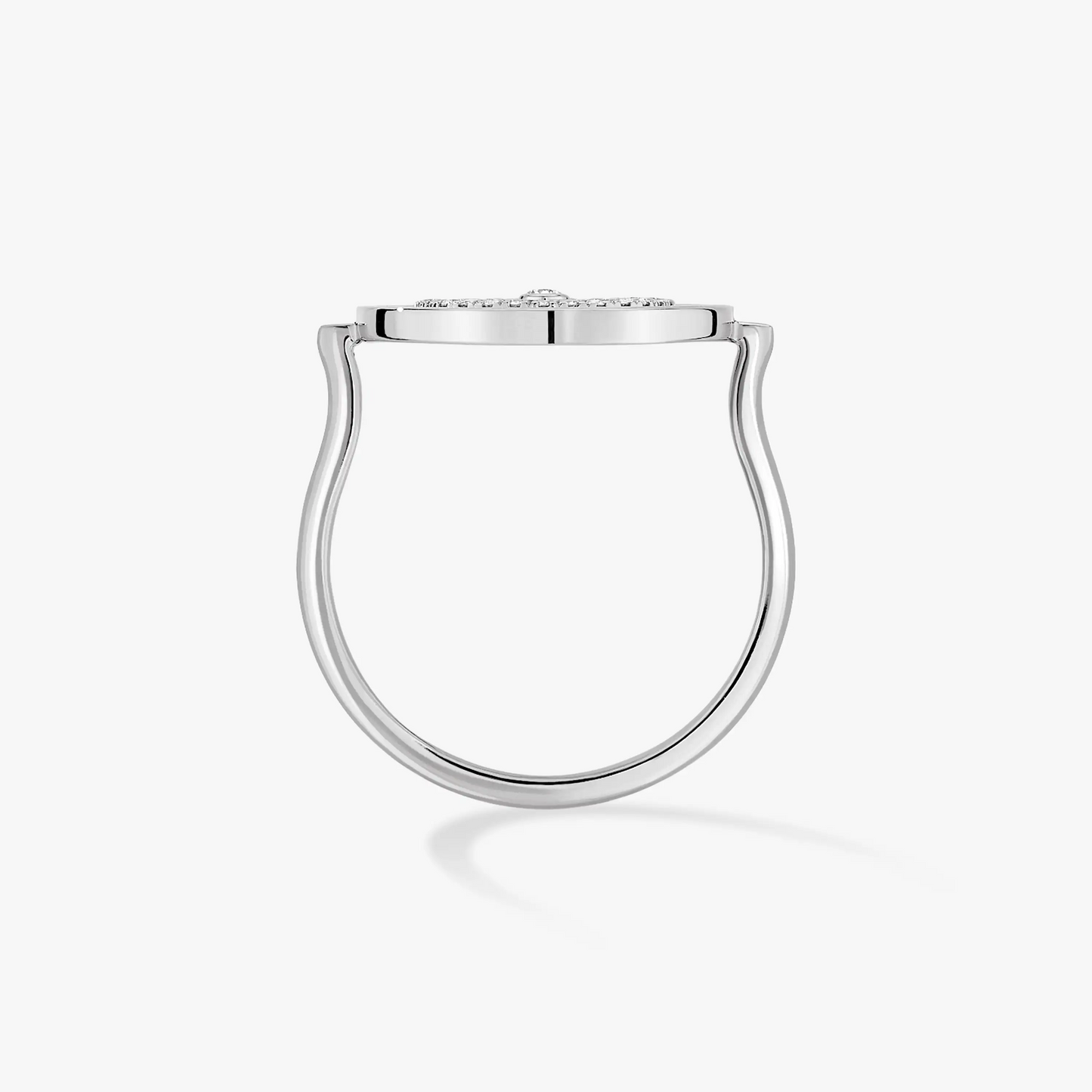 [Regal Jewels]LUCKY MOVE PAVED SILVER DIAMOND RING