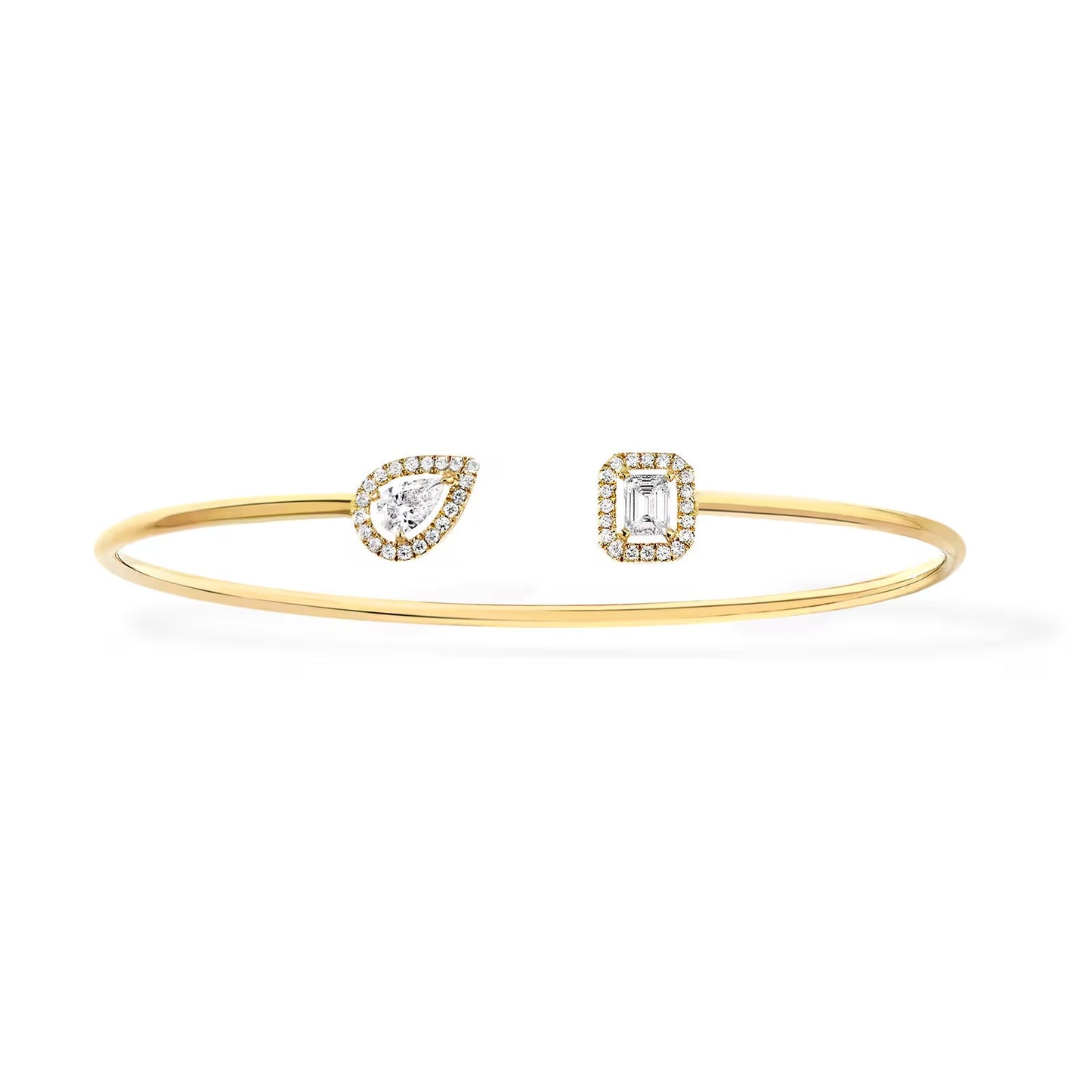 [Regal Jewels]JONC FLEX MY TWIN TOI & MOI SILVER DIAMOND BRACELET