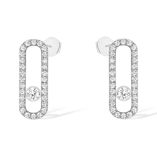 [Regal Jewels]MOVE UNO STUD DIAMOND PAVED EARRINGS