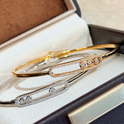 [Regal Jewels]Move Pavé Diamond Bangle Bracelet M