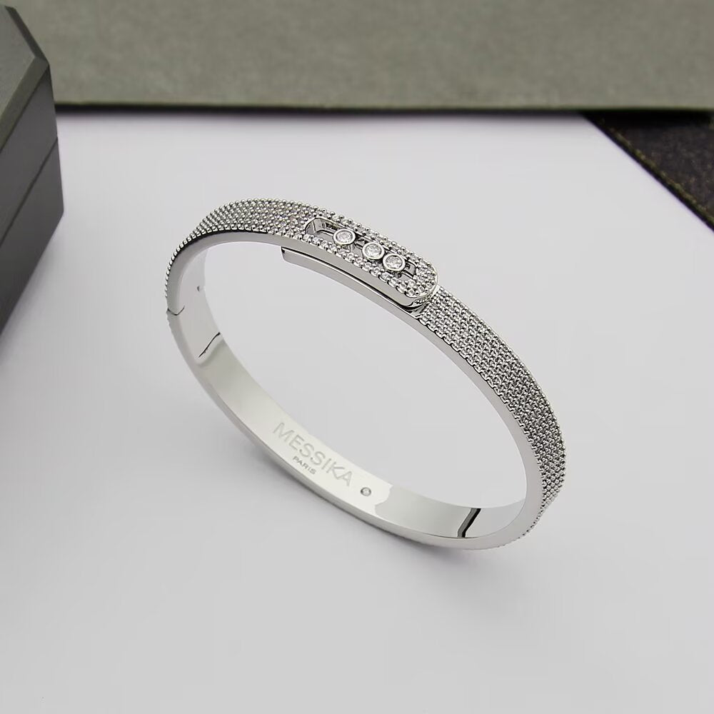 [Regal Jewels]Move Noa Full Pavé Diamond Bangle Bracelet