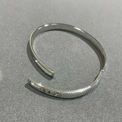 [Regal Jewels]Move Noa Rose Gold Pavé Diamond Bangle Bracelet