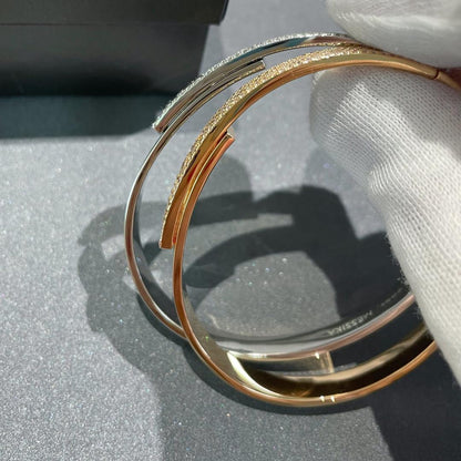 [Regal Jewels]Move Noa Rose Gold Pavé Diamond Bangle Bracelet