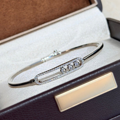 [Regal Jewels]Move Pavé Diamond Bangle Bracelet M