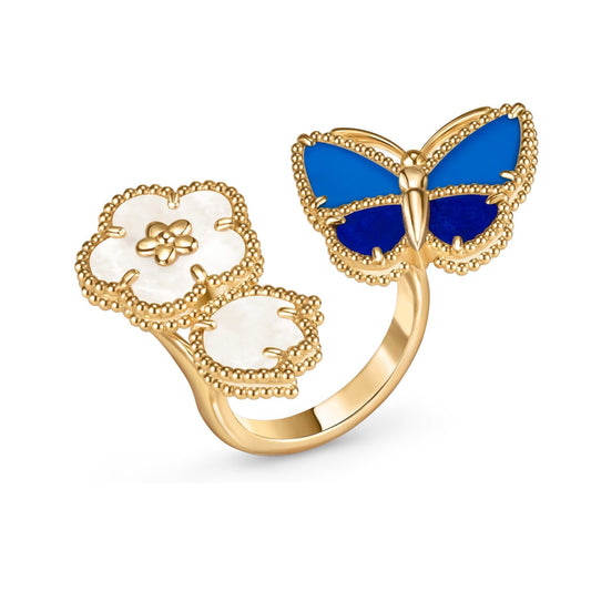 [Regal Jewels]LUCKY SPRING BUTTERFLY OPEN-FACE RINGS