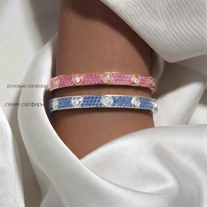 [Regal Jewels]2026 PAVE GEMSTONE LOVE BRACELET 6.1MM 10 DIAMONDS