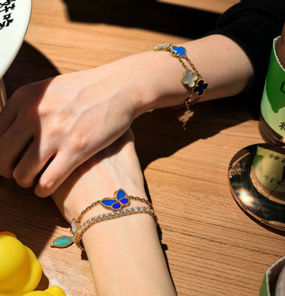 [Regal Jewels]LUCKY SPRING BUTTERFLY 5 MOTIF BRACELET