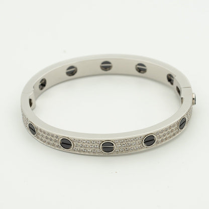 [Regal Jewels]LOVE BRACELET 6.1MM DIAMOND-PAVED CERAMIC