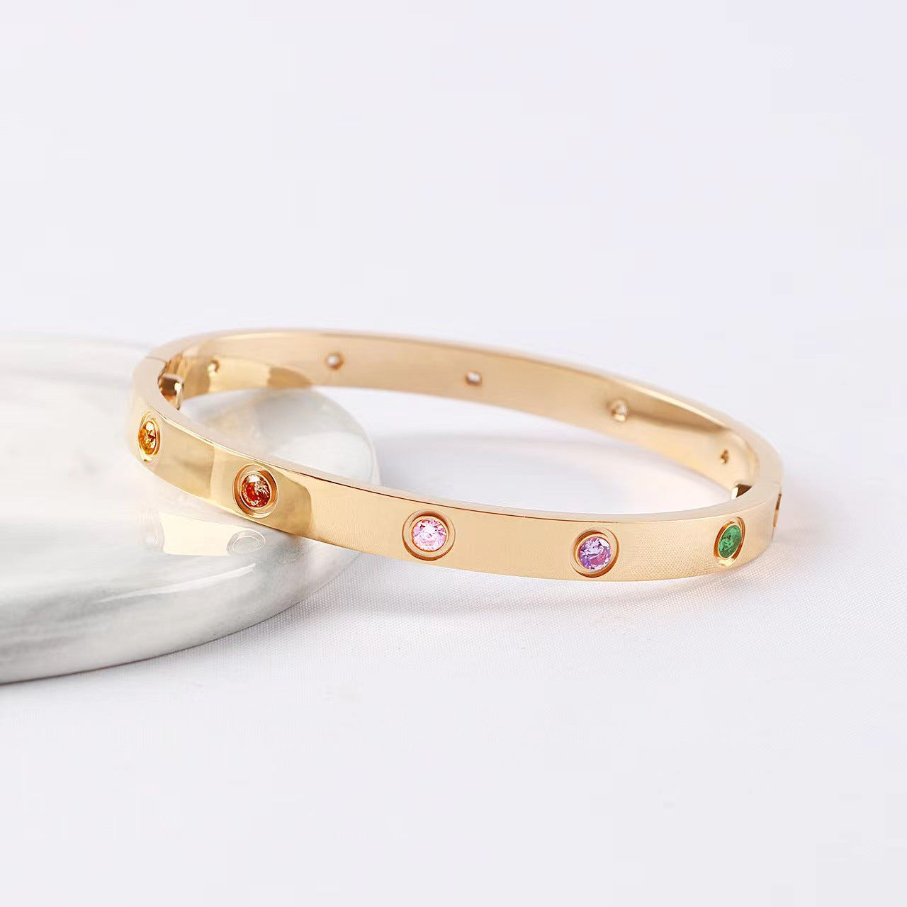 [Regal Jewels]2026 RAINBOW LOVE BRACELET 6.1MM  10 DIAMONDS