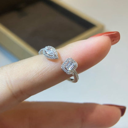[Regal Jewels]MY TWIN TOI & MOI SILVER DIAMOND RING