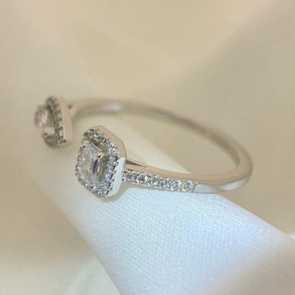 [Regal Jewels]MY TWIN TOI & MOI SILVER DIAMOND RING