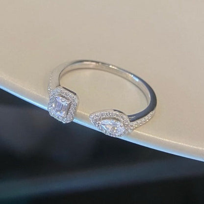 [Regal Jewels]MY TWIN TOI & MOI SILVER DIAMOND RING