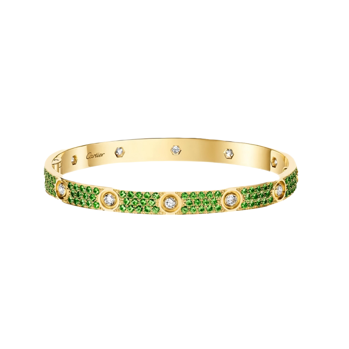 [Regal Jewels]2026 PAVE GEMSTONE LOVE BRACELET 6.1MM 10 DIAMONDS
