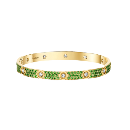[Regal Jewels]2026 PAVE GEMSTONE LOVE BRACELET 6.1MM 10 DIAMONDS