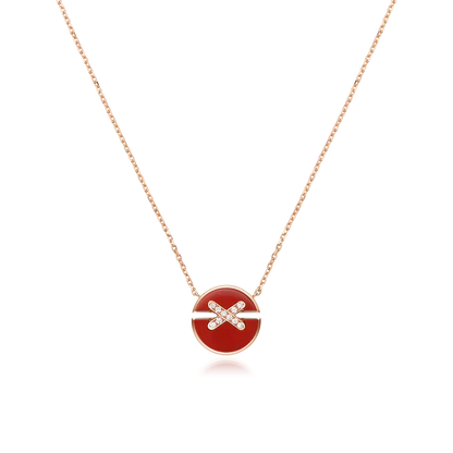 [Regal Jewels]JEUX DE ROSE GOLD DIAMOND NECKLACE