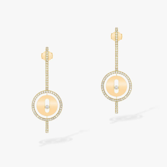 [Regal Jewels]LUCKY MOVE ARROW PINK GOLD DIAMOND EARRINGS