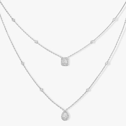 [Regal Jewels]Diamond Necklace My Twin 2 Rows