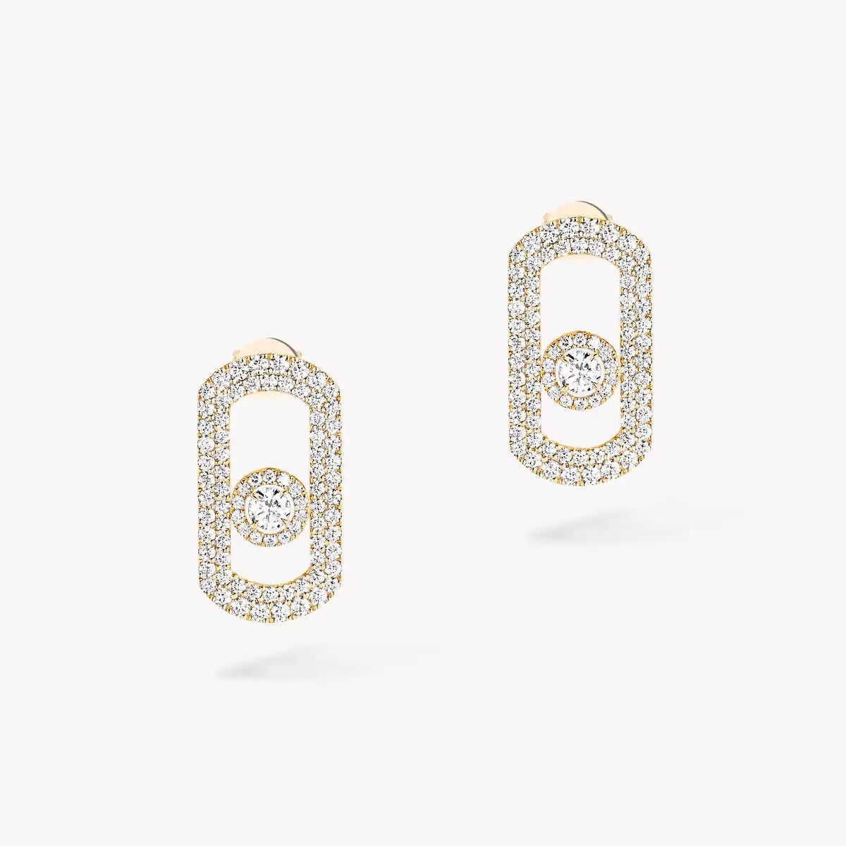 [Regal Jewels]So Move Pave_-Set Diamond Earrings in Silver