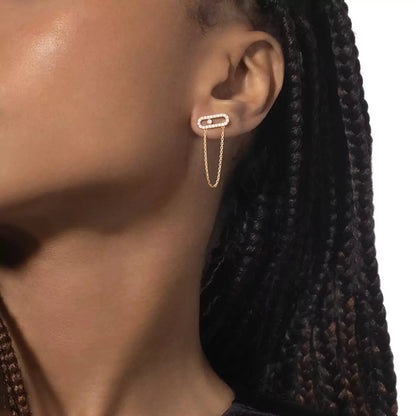 [Regal Jewels]Move Uno Diamond Earrings
