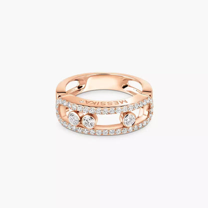 [Regal Jewels] Move Gold Diamond Pave_ Ring