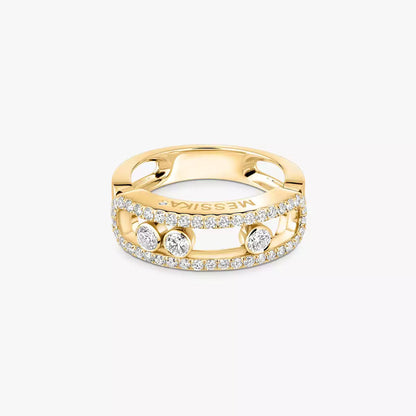 [Regal Jewels] Move Gold Diamond Pave_ Ring