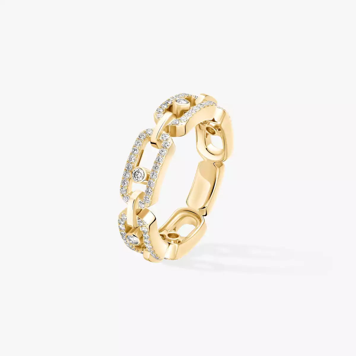 [Regal Jewels]Move Link Pave_-Set Diamond Ring in Gold