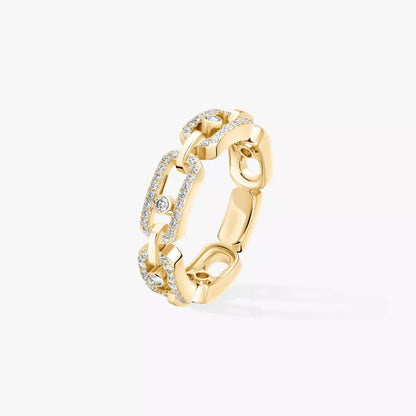 [Regal Jewels]Move Link Pave_-Set Diamond Ring in Gold
