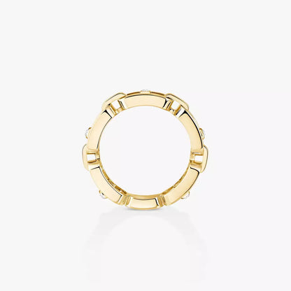 [Regal Jewels]Move Link Pave_-Set Diamond Ring in Gold