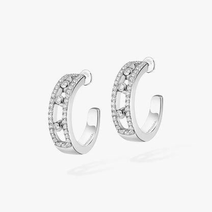 [Regal Jewels]Diamond Pave_ Hoop Earrings Move