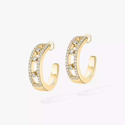 [Regal Jewels]Diamond Pave_ Hoop Earrings Move