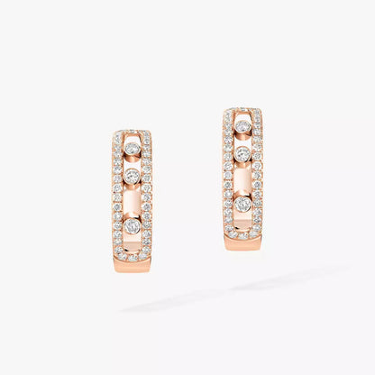[Regal Jewels]Diamond Pave_ Hoop Earrings Move