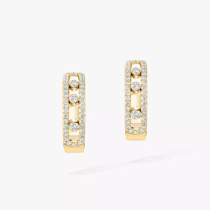 [Regal Jewels]Diamond Pave_ Hoop Earrings Move