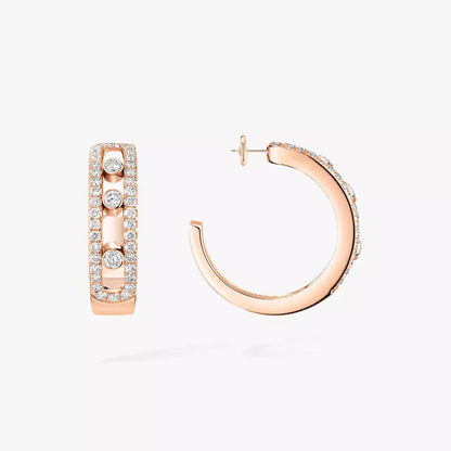 [Regal Jewels]Diamond Pave_ Hoop Earrings Move