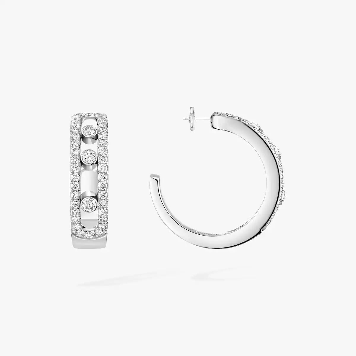 [Regal Jewels]Diamond Pave_ Hoop Earrings Move