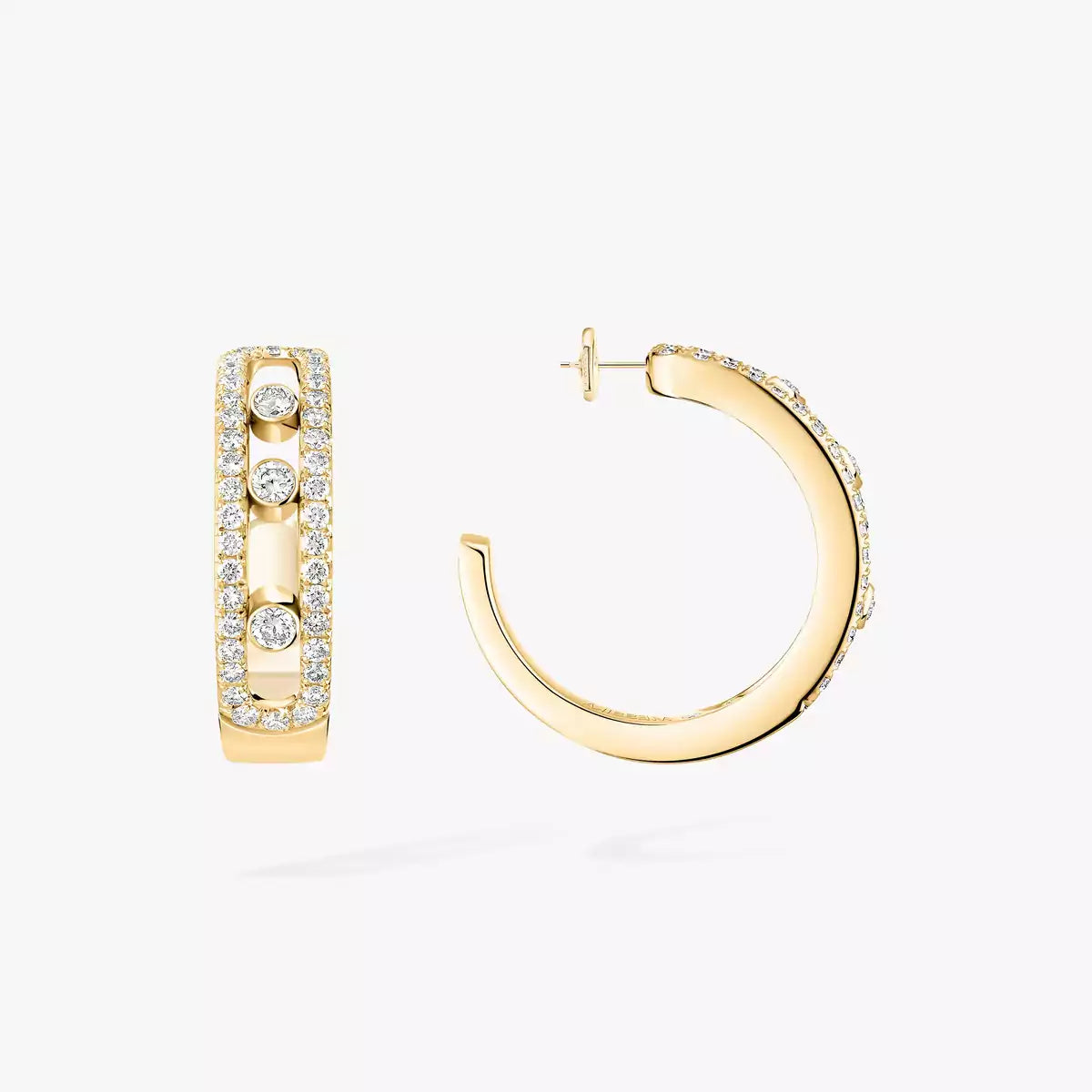 [Regal Jewels]Diamond Pave_ Hoop Earrings Move