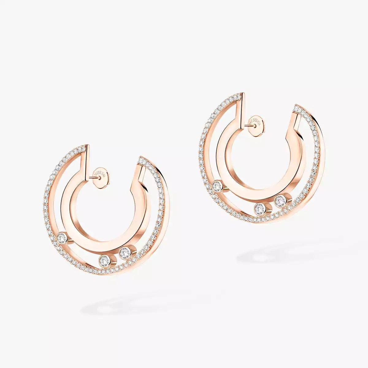 [Regal Jewels]Move Romane Small Diamond Hoop Earrings