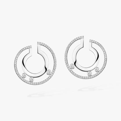 [Regal Jewels]Move Romane Small Diamond Hoop Earrings