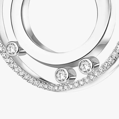 [Regal Jewels]Move Romane Small Diamond Hoop Earrings