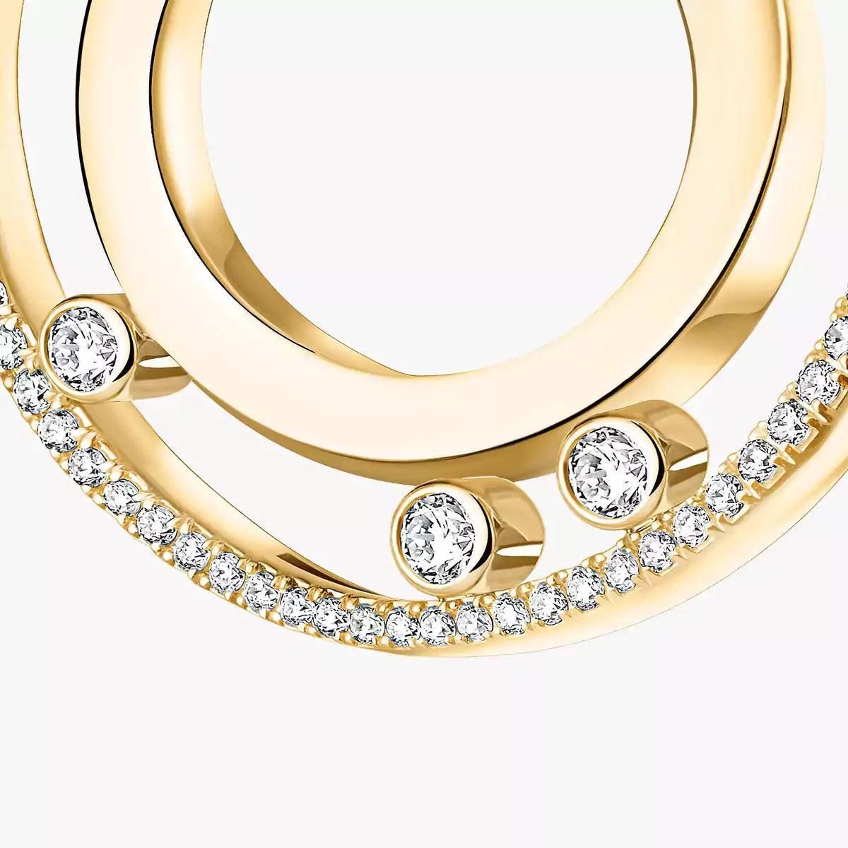 [Regal Jewels]Move Romane Small Diamond Hoop Earrings