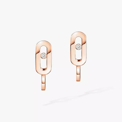 [Regal Jewels]Diamond Mini Hoop Earrings Move Classique